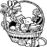 Easter Basket 01 Clip Art