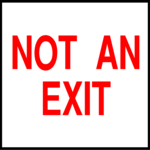 No Exit 1 Clip Art