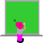 At the Chalkboard 1 Clip Art