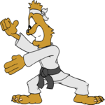 Martial Arts - Dog 3 Clip Art