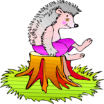 Hedgehog on Stump