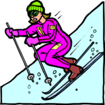 Skier 70 Clip Art
