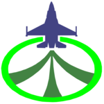 Jet & Peace Symbol Clip Art