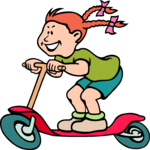 Girl on Scooter 1