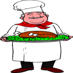 Chef Carrying Turkey