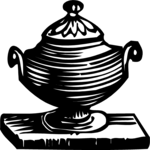 Antique Style Sugar Bowl Clip Art