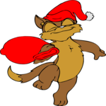 Santa - Cat Clip Art