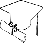 Cap & Diploma Frame Clip Art