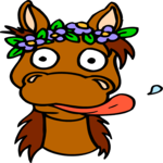 Horse Wearing Flowers