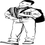 Boy with Backpack 1 Clip Art