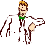 Man Leaning Clip Art