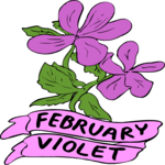 02 February - Violet Clip Art