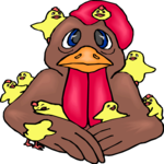 Rooster & Chicks Clip Art