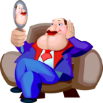 Man Admiring Himself