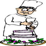 Chef Making Cake Clip Art
