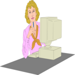 Woman at Computer 05