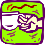 Coffee Cup in Hand Clip Art