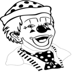 Clown Face 01 Clip Art