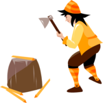 Elf Chopping Wood