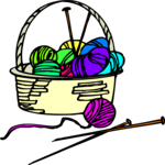 Yarn Basket Clip Art
