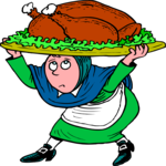 Pilgrim Carrying Turkey