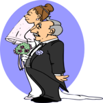 Bride & Father 1 Clip Art