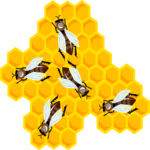 Bees in Hive Clip Art