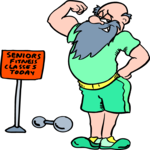 Senior Fitness Class Clip Art