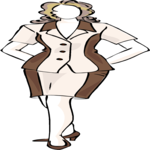 Woman in Suit 11 Clip Art