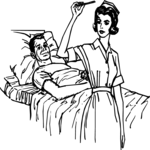 Nurse with Thermometer