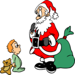 Santa & Child 5 Clip Art