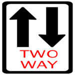Two-Way Traffic 08 Clip Art