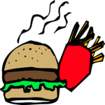 Hamburger & Fries 2 Clip Art