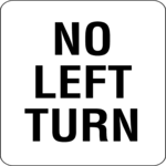 No Left Turn 6 Clip Art