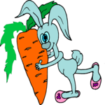 Rabbit with Carrot 9 Clip Art