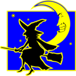 Witch Flying 02 Clip Art