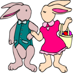 Mr & Mrs Bunny Clip Art