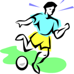 Soccer - Player 16 Clip Art
