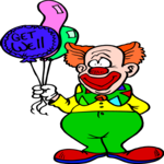 Clown with Balloons 10 Clip Art