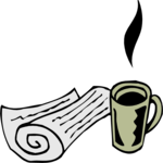 Coffee & Newspaper Clip Art