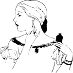 People, Woman Applying Perfume Clip Art
