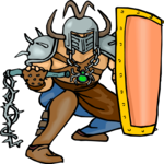 Warrior with Mace & Shield