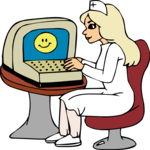Nurse at Computer