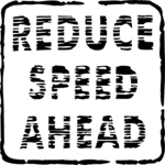 Reduce Speed Ahead Clip Art