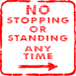No Stopping or Standing 1 Clip Art