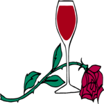 Wine & Rose Clip Art