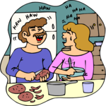 Couple Laughing Clip Art
