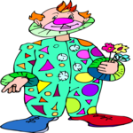 Clown with Flowers