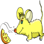 Mouse & Cheese 08 Clip Art