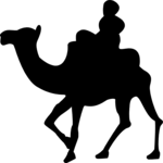Person on Camel Clip Art
